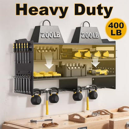 Large Power Tool Organizer Wall Mount Black
