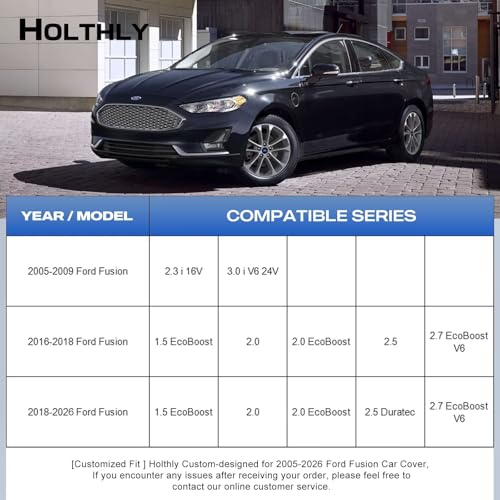 10 Layers Car Cover Custom Fit for Ford Fusion