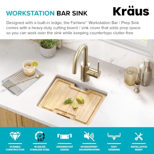Fairlane 15 in Undermount Workstation Single Bowl 18