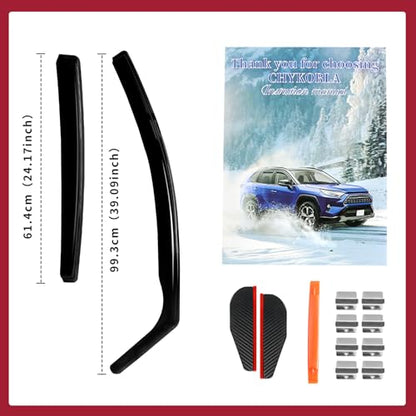 in Channel Window Rain Guards Fit for 2017 (4 Count)