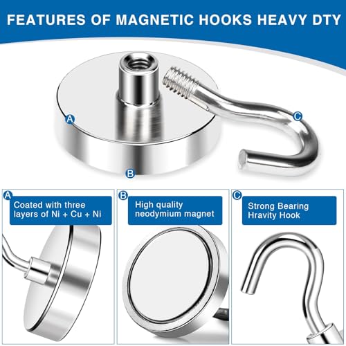 Magnetic Hooks for Cruise Cabins (12 Count)