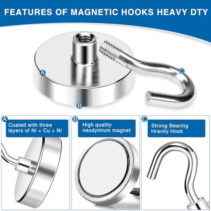 Magnetic Hooks for Cruise Cabins (12 Count)