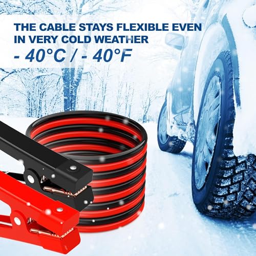 0 Gauge 25 Feet Heavy Duty Jumper Cables (25 Foot)