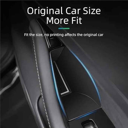 GGCLIMAX Car Organizers And Storage Door Handle Storage Box Compatible with Tesla Model 3/Y 2021-2025 Anti-Slip Scratch-Resistant Organizer With Non-Slip Mat(B 2PCS)