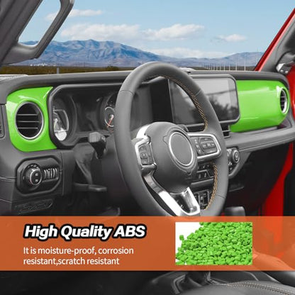 2pcs for 2024 Jeep Wrangler JL Interior Center Console Dash Panel Cover Trim