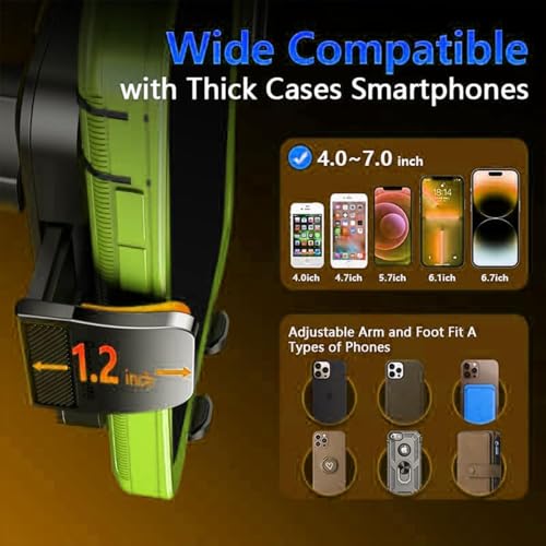 Cell Phone Holder [Never Fall Upgrade Clip] Phone Holder Car Automobile Air Vent Hands Free for Car Fit Car Phone Holder Mount for All for iPhone Android Smartphone