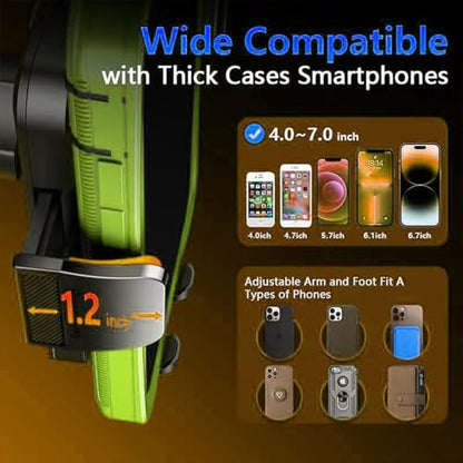 Cell Phone Holder [Never Fall Upgrade Clip] Phone Holder Car Automobile Air Vent Hands Free for Car Fit Car Phone Holder Mount for All for iPhone Android Smartphone