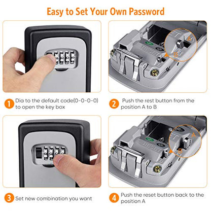 Key Lock Box Wall Mounted (7.68 Ounce)
