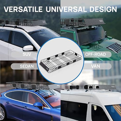 84"x 39"x 6" Universal Rooftop Cargo Carrier Basket