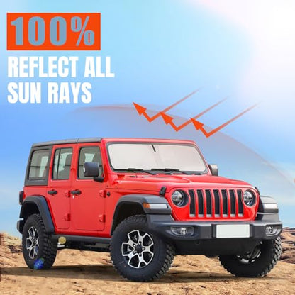 Foldable Front Sun Shade for Jeep Wrangler 2018