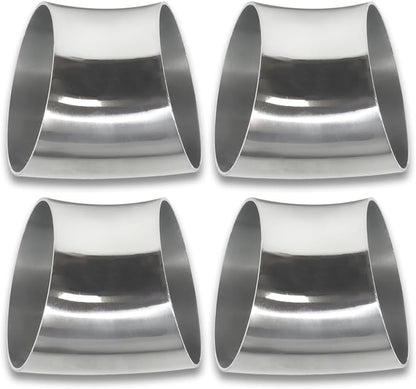 OD 3 Inch 45 Degree exhaust elbow Pipe (Mandrel Bend Elbow) SS304 Stainless Steel Bend Suitable for Car Modified Exhaust Elbow Pipe, Stair Handrail, etc (4 pcs)(76 * 100 * 1.5)