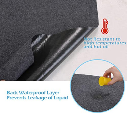 Garage Floor Matting 6.6x8.5 Feet Oil Absorbent Large Rubber Mat Waterproof Rubber Backing Layer Golf Cart Garage Mat Protects Floor from Spills Stains Oil Drip Pan for Under Car
