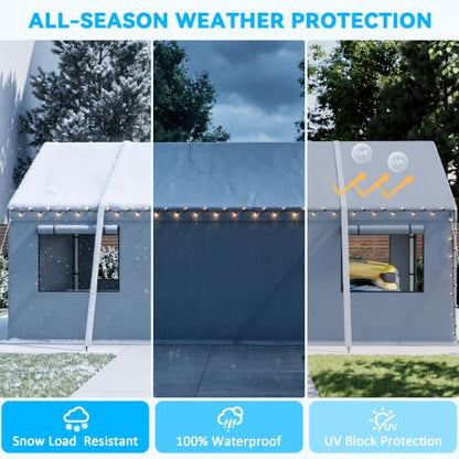 20x20 FT Heavy Duty 2 Car Carport Canopy