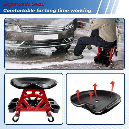 Durable Mechanic Seat with Wheels