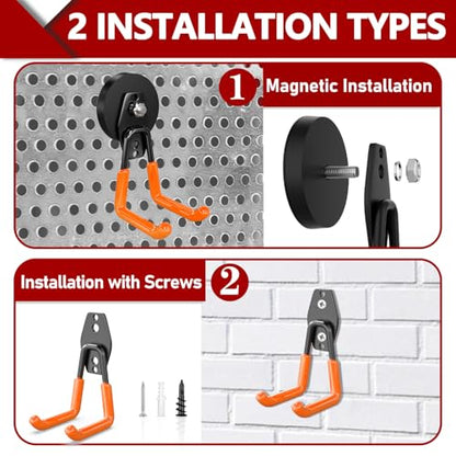 Heavy Duty Magnetic Hooks (2 Count)