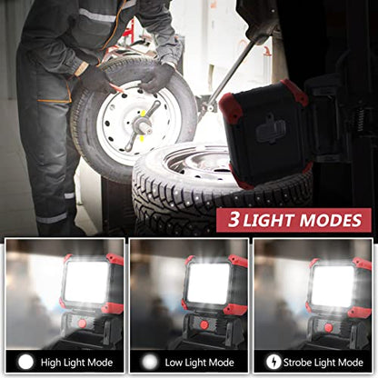 LED Rechargeable Work Light with Clamp (2 Count)