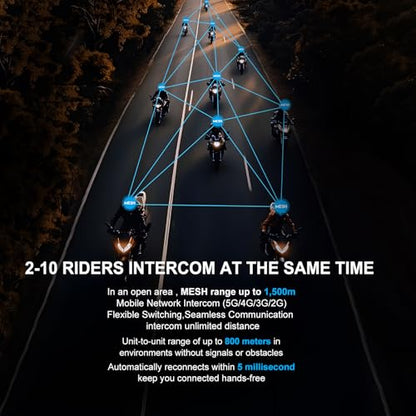 X10 Motorcycle Helmet Bluetooth Headset Speakers Headphone
