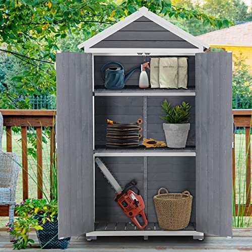 Outdoor Storage Cabinet with 2 Shelves