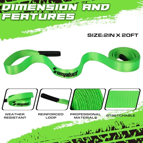 2" x 20ft Recovery Tow Strap Heavy Duty (20 Foot)