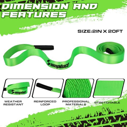 2" x 20ft Recovery Tow Strap Heavy Duty (20 Foot)