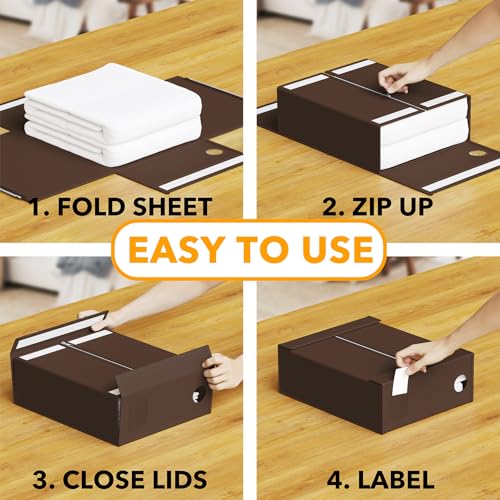 9 Pack Bed Sheet Organizers and Storage (9 Count)
