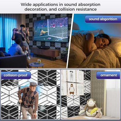 8 Pack 2 Layer Soundproof Wall Panels (8 Count)