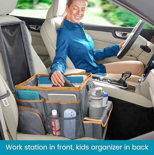 Front Seat Organizer with Tray and Cup Holders