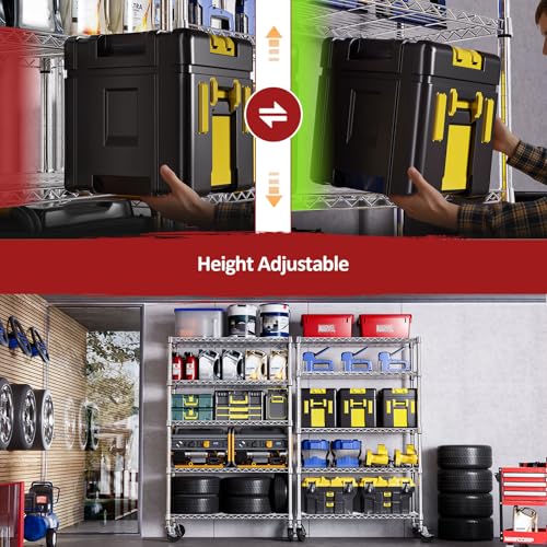 5 Tier Storage Shelving Unit with Wheels (5 Count)