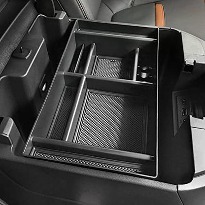 Center Console Organizer for Chevy Silverado & GMC Sierra Black Trim