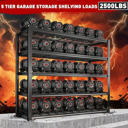 48" W Garage Shelving Heavy Duty Load 2500LBS (4 Count)