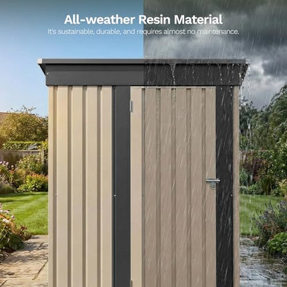5x3 FT Outdoor Storage Shed with Floor Frame