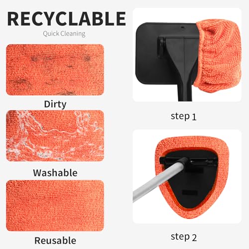 XINDELL 5 Pack Windshield Cleaner Microfiber Pads