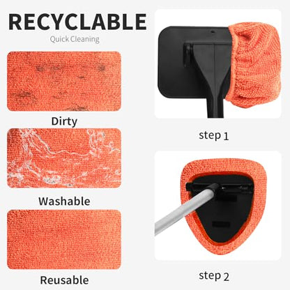 XINDELL 5 Pack Windshield Cleaner Microfiber Pads