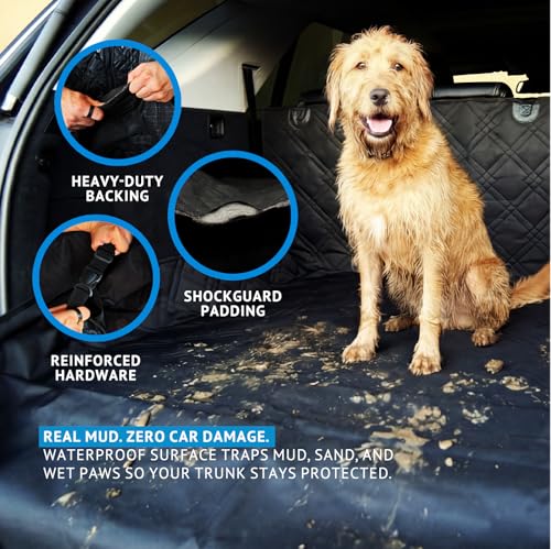 Bulldogology SUV Cargo Liner for Dogs 55"x82" Heavy Duty Pet Trunk Cargo Cover Area