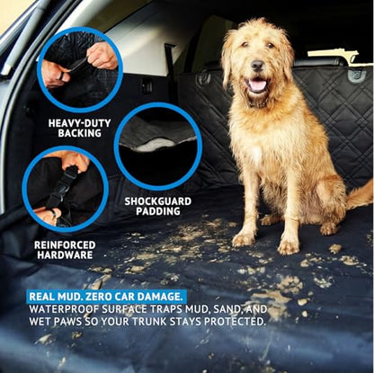 Bulldogology SUV Cargo Liner for Dogs 55"x82" Heavy Duty Pet Trunk Cargo Cover Area