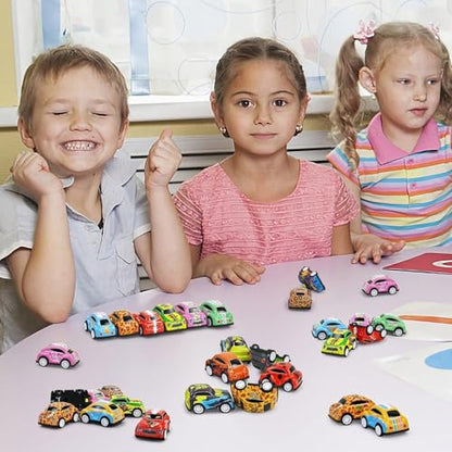 30 Mini Pull Back Cars for Kids Classroom Treasure Box Prizes (30 Count)