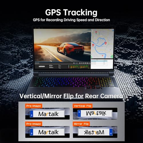 G850+ 12" 4K UHD Mirror Dash Cam Front and Rear with Zoom Backup Camera
