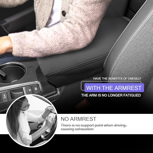 2025 2026 Civic Center Console Cover Compatible with 2022 2023 2024 2025 2026 Civic Accessories Armrest Cover Armrest Console Cover PU Leather Material