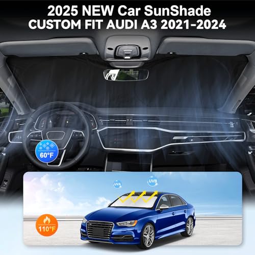 for 2022 2024 2025 Audi A3 Sun Shade Windshield Cover