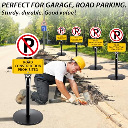 2Pack Heavy Duty Parking Sign Post for Outside (2 Count)