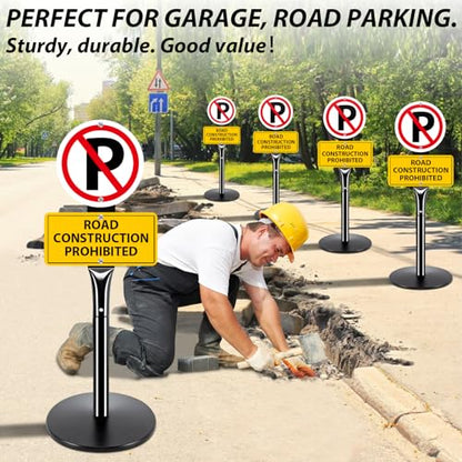 2Pack Heavy Duty Parking Sign Post for Outside (2 Count)