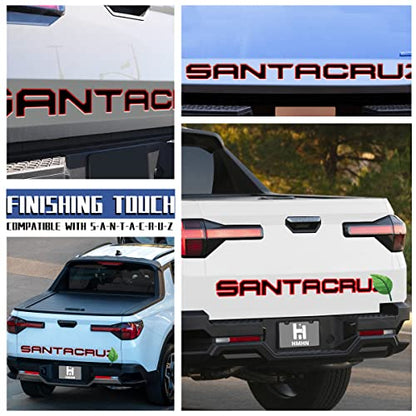 Tailgate Inserts Letters Compatible for 2022 2023 2024 2025 Santa Cruz 3D Raised & Strong Adhesive Decals Letters Rear Emblem Decal Sticker Compatible for Santa Cruz Accessories