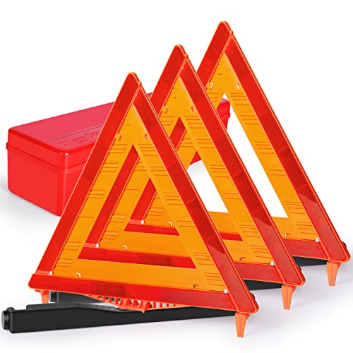 3 Pack Warning Triangle DOT Approved