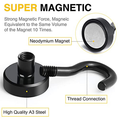 Magnetic Hooks 45pcs 30lbs Cruise Essentials 2026 Magnet Hook Black