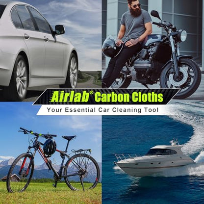 Carbon Microfiber Towels for Car Glass Window Polishing (4 Count)