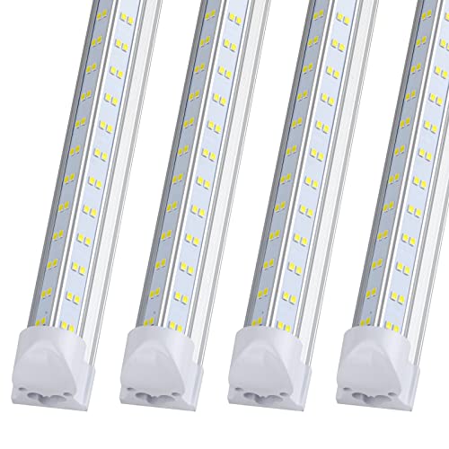 Pack of 20), 8FT LED Shop Light Fixture - 150W 19000LM, 6000K Cold White, T8 Integrated V Shape 8' Tube Lights, High Output Bulbs for Garage Warehouse Workshop,8Feet 8Foot Led Fluorescent Bulbs (20 Count)