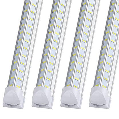 Pack of 20), 8FT LED Shop Light Fixture - 150W 19000LM, 6000K Cold White, T8 Integrated V Shape 8' Tube Lights, High Output Bulbs for Garage Warehouse Workshop,8Feet 8Foot Led Fluorescent Bulbs (20 Count)