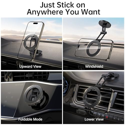 Fits MagSafe Car Mount Magnetic Phone Holder for Dash and Tesla