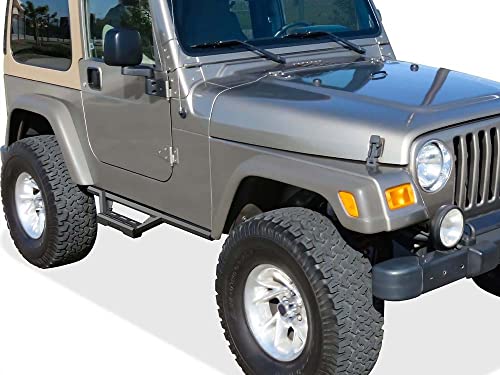 Drop Steps Running Boards Compatible with Jeep Wrangler 1987 (2 Count)