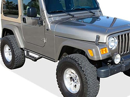 Drop Steps Running Boards Compatible with Jeep Wrangler 1987 (2 Count)